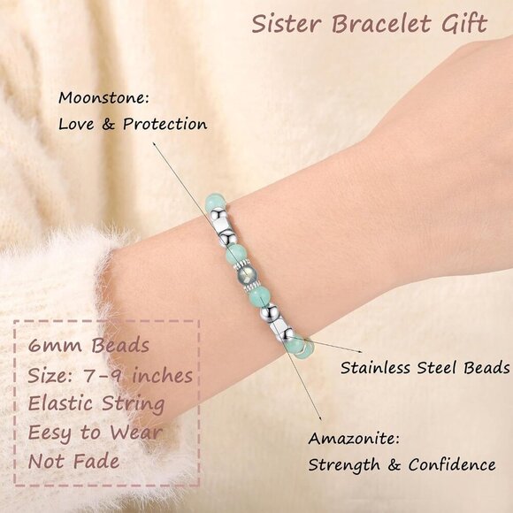 Sister Gifts Basket Set of 6 Canvas Cotton Home Decorations - Picture 6 of 7